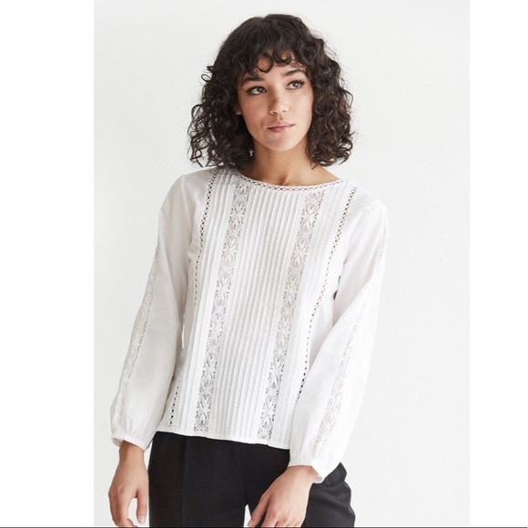 Vetta Capsule Lace Button Up Blouse - Picture 1 of 7